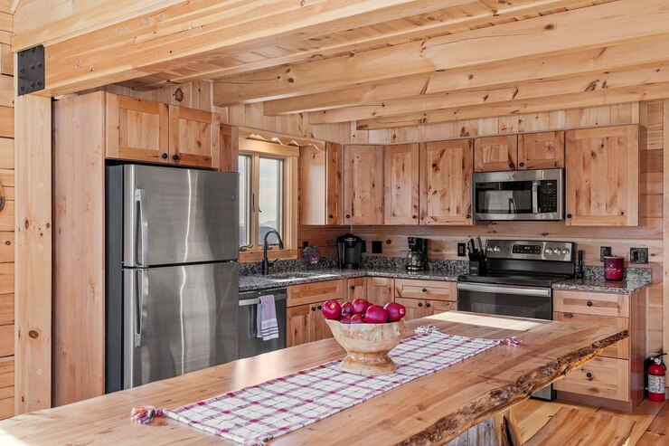 Knotty Pine Kitchens Look Super