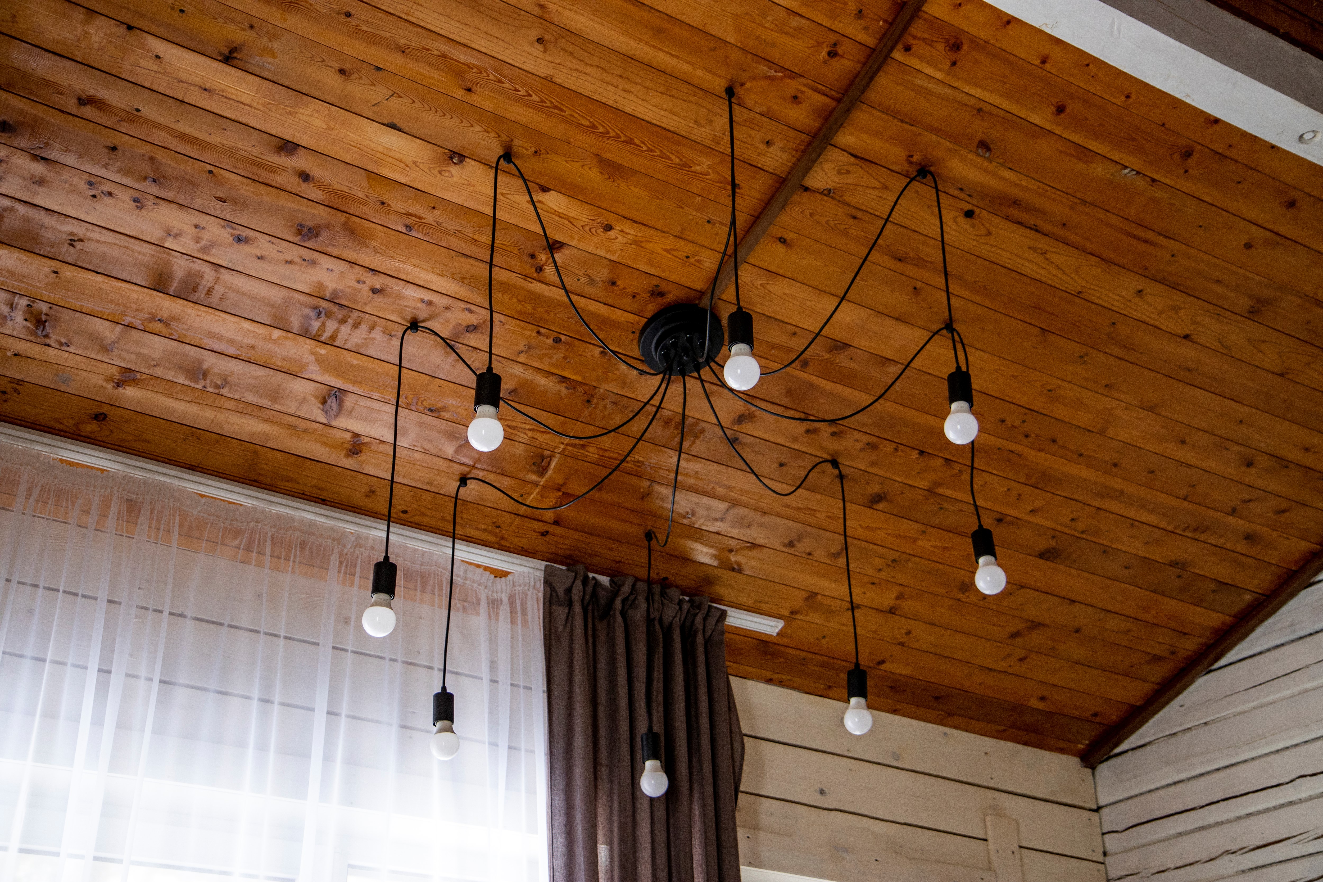 Knotty Pine Ceilings With Exposed Rafters Or Beams Are Amazing